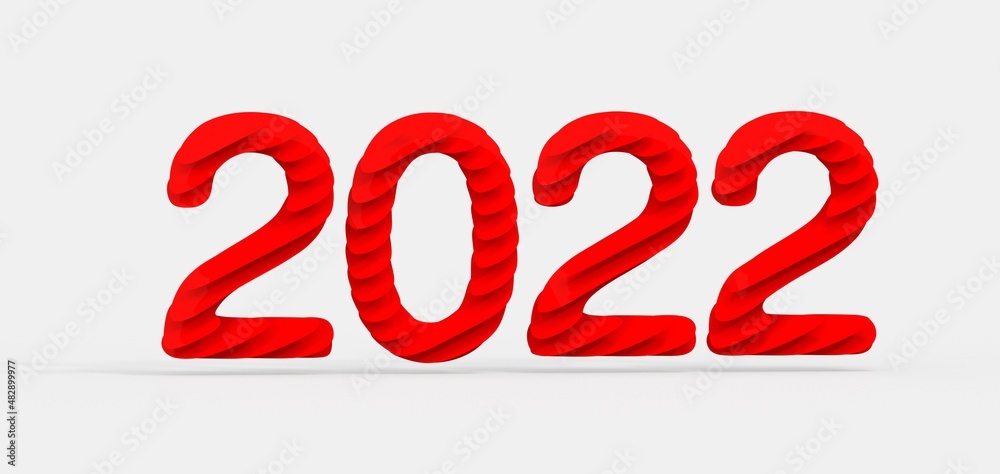 Typography design of 2022 with 3d style design Typography design of 2022 with 3d style design