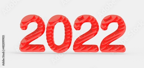 Typography design of 2022 with welcome 2022 concept design.