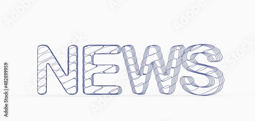 3d News on digital background