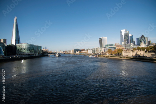 View of the London skyline with its skyscrapers