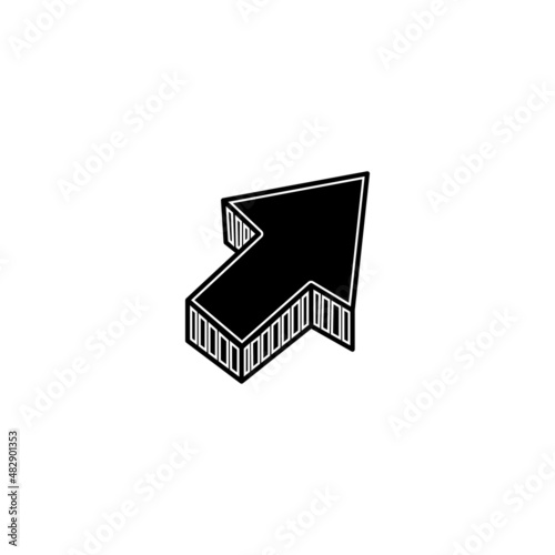 Vector illustration. Arrow 3d icon.
