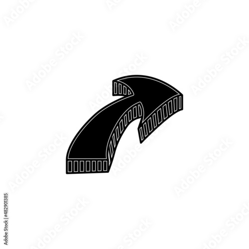 Vector illustration. Arrow 3d icon.