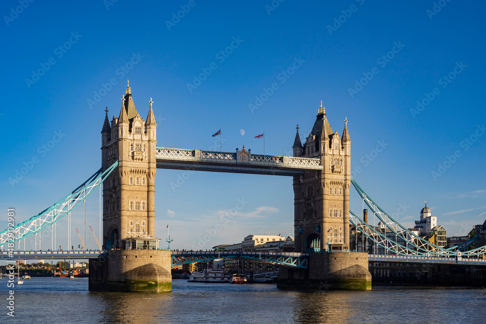 Sunny view of the famous Tower Bridge