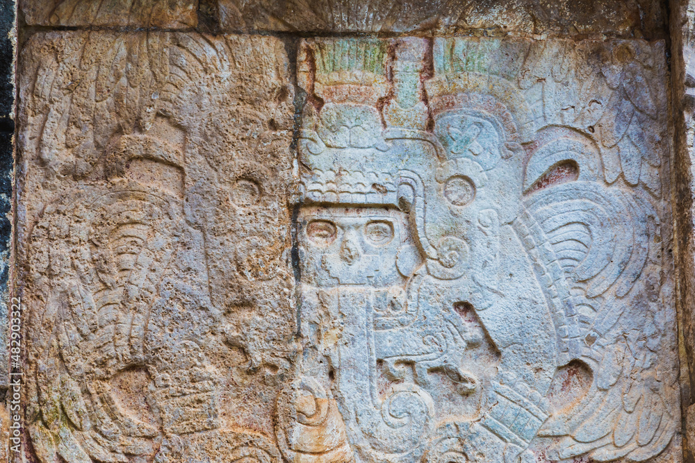 Mayan bas-relief
