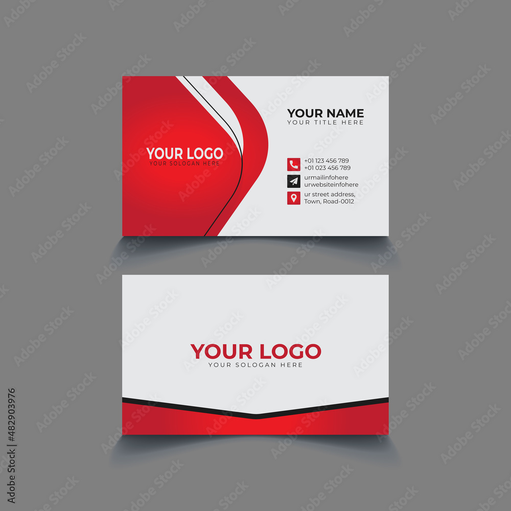 Unique modern business card design template vector Unique modern business card design template vector