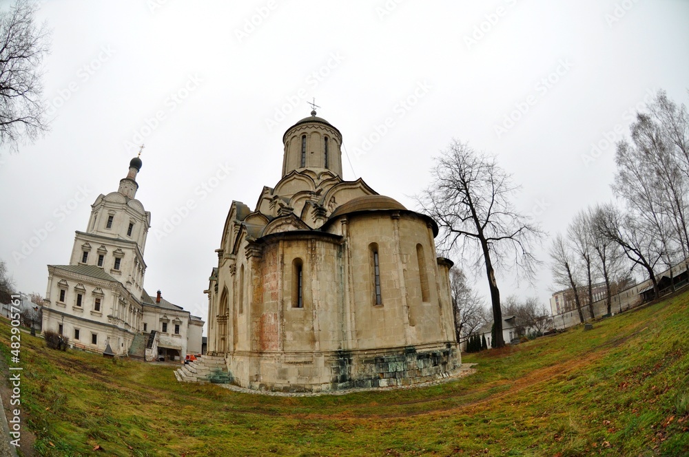 Andronikov Monastery is a complex of buildings where the male monastery of the Russian Orthodox Church was previously located, located on the left bank of the Yauza River. Andronikov Monastery is a complex of buildings where the male monastery of the Russian Orthodox Church was previously located, located on the left bank of the Yauza River.