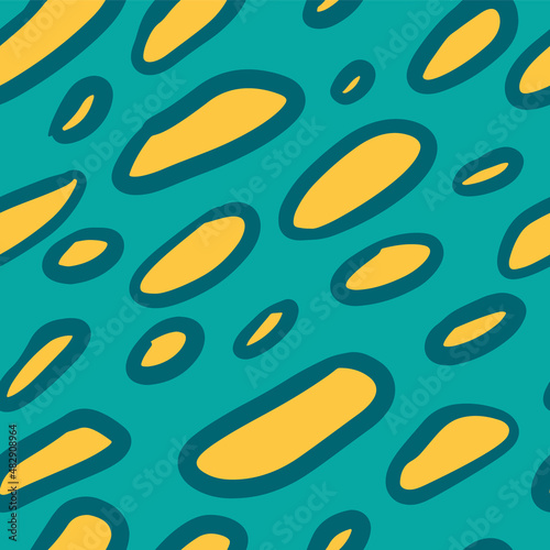 Trendy colorful organic shapes seamless pattern. Background with circles. Doodle seamless simple pattern. background for textile design, fabric. Vector illustration