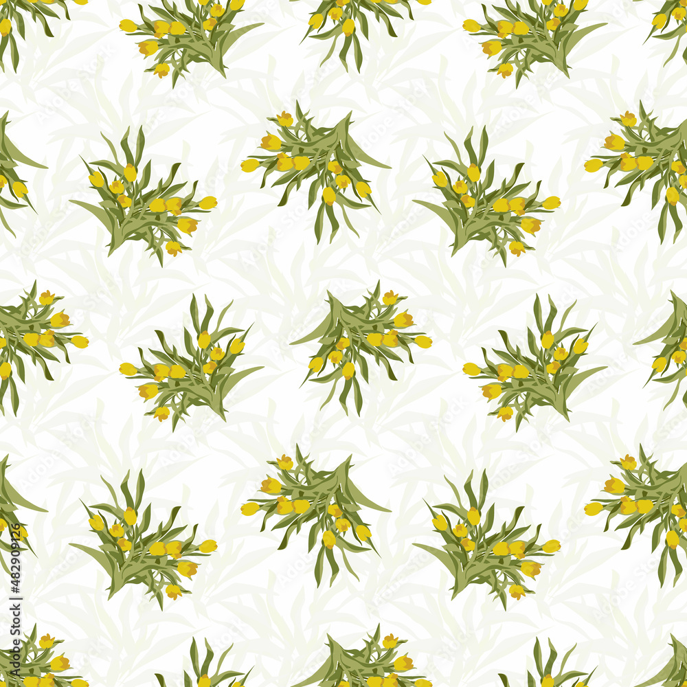 Abstract seamless pattern with flowers. Vector background for various surface. Abstract seamless pattern with flowers. Vector background for various surface.