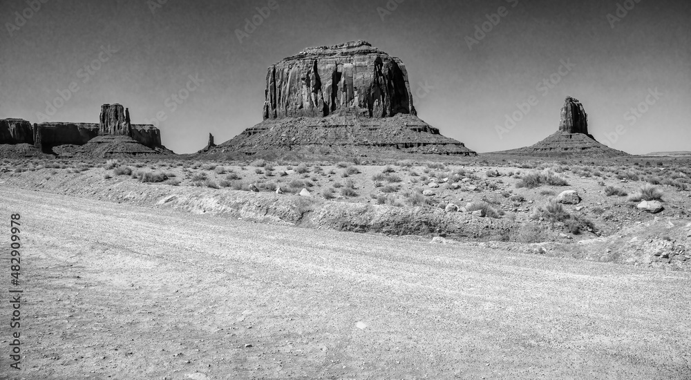 Road to Monument Valley on a hot summer day.