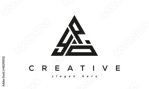 YPO creative tringle three letters logo design photo