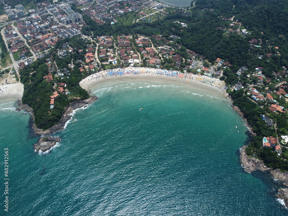 aerial view of the sea brazilian beach