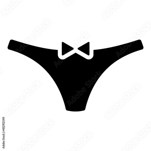 Underwear Panties Flat Icon Isolated On White Background