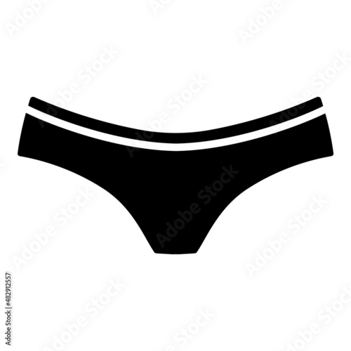 Underwear Panties Flat Icon Isolated On White Background