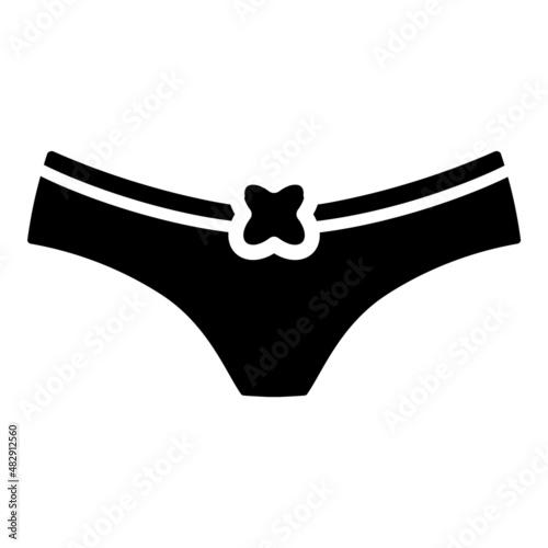Underwear Panties Flat Icon Isolated On White Background