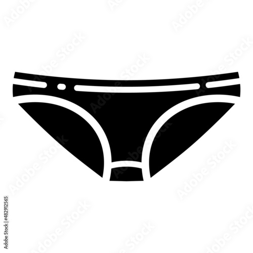 Underwear Panties Flat Icon Isolated On White Background