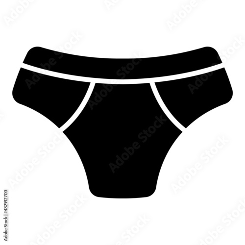 Men Panties Flat Icon Isolated On White Background