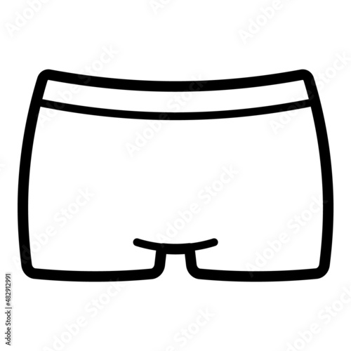 Boyshort Panties Flat Icon Isolated On White Background photo