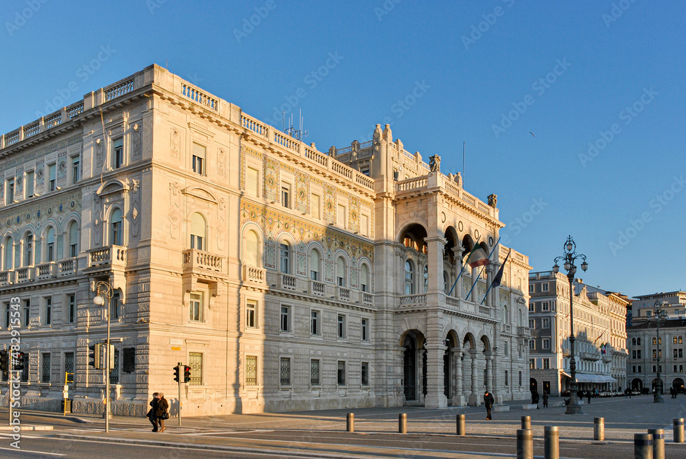 Building called Palazzo della Prefettura or Palazzo del Governo in Trieste (Friuli-Venezia Giulia, Italy)
