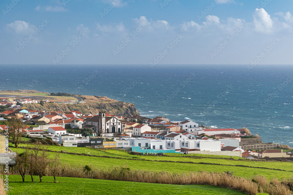 Panoramic view of Relva, small parish in the municipality of Ponta Delgada, Sao Miguel island (Azores, Portugal)