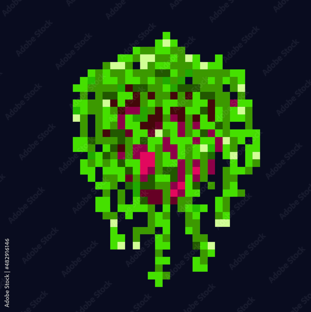 plant pixel art nature vector
