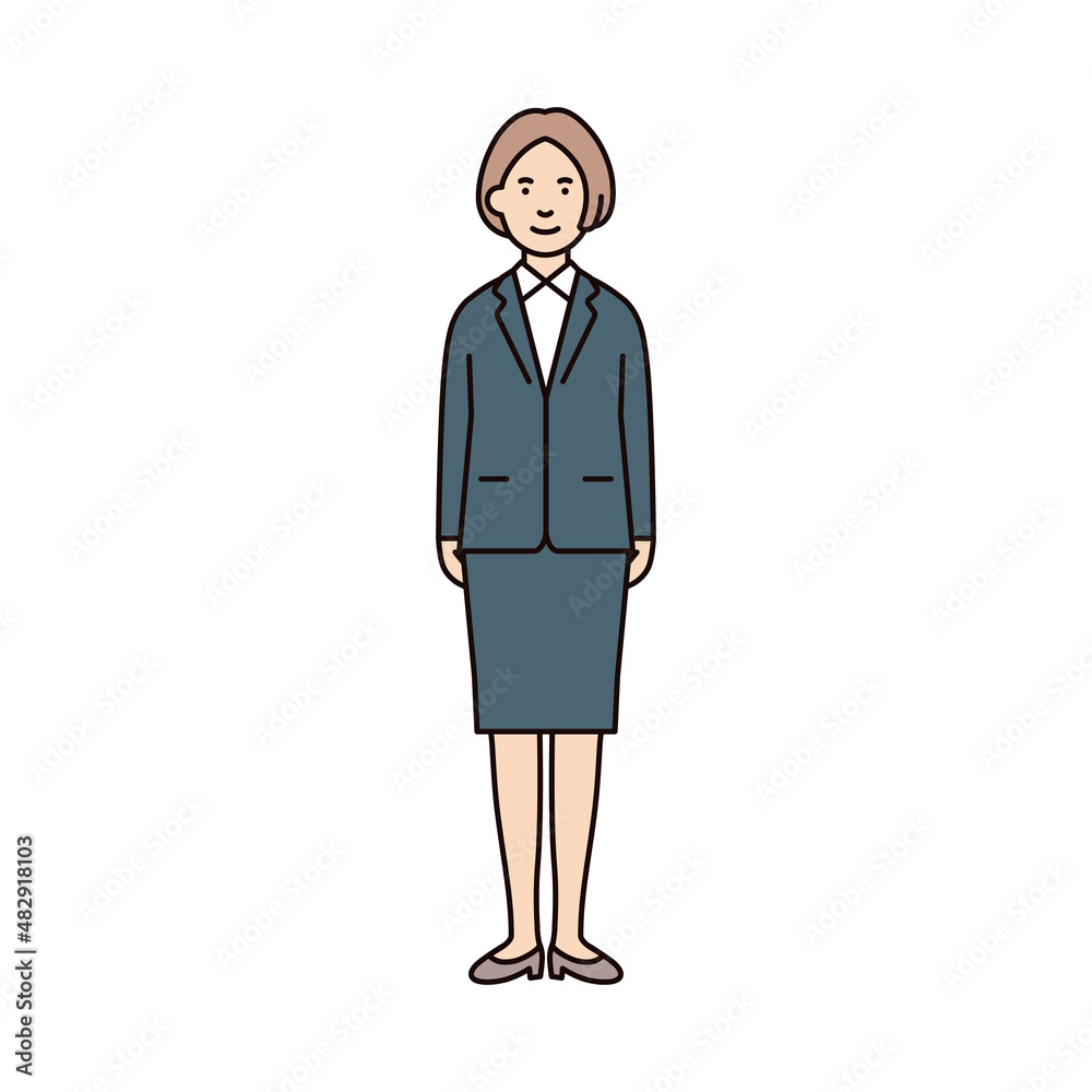 人物_女性_スーツ_全身 人物_女性_スーツ_全身