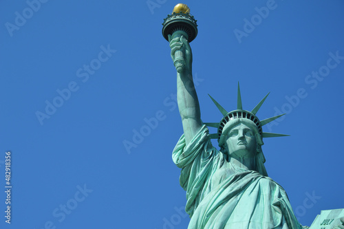 Lady Liberty with blue sky