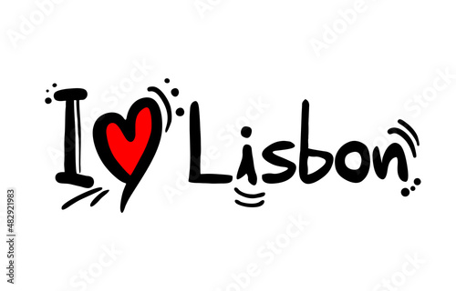 Foto I love Lisbon, city of Portugal