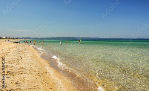 Calm on the Pacific Ocean in Australia on the beach in Chelsea, Victoria.