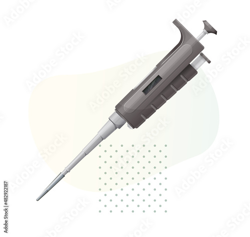 Micropipette - PCR Testing Lab Apparatus - Illustration