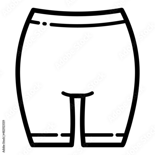 Breeches Pants Flat Icon Isolated On White Background