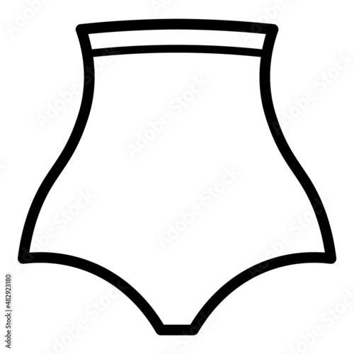 Female Corset Flat Icon Isolated On White Background