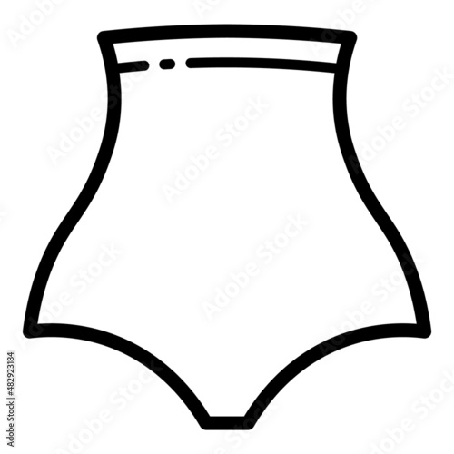 Female Corset Flat Icon Isolated On White Background