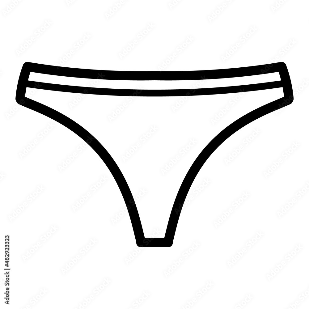 Panties For Women Flat Icon Isolated On White Background Panties For Women Flat Icon Isolated On White Background