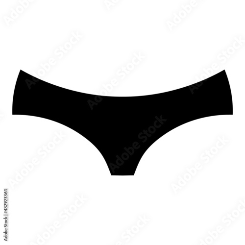 Panties For Women Flat Icon Isolated On White Background