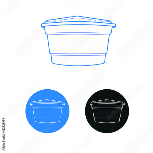 Water tank icon. Water tank on white background. Brazilian Water Tank.