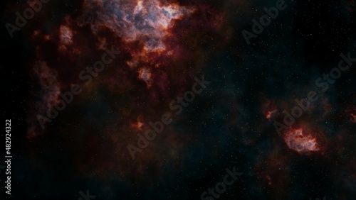 Fototapeta Naklejka Na Ścianę i Meble -  Nebula and galaxies in space. Etherial Image of the Heavens. star particle motion. starlight nebula in galaxy at universe
