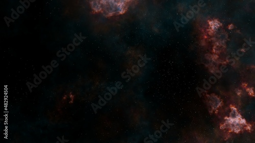 Fototapeta Naklejka Na Ścianę i Meble -  Nebula and galaxies in space. Etherial Image of the Heavens. star particle motion. starlight nebula in galaxy at universe