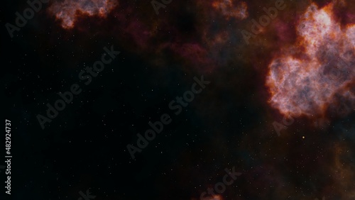 Night sky with stars. Universe. Cosmos. Galaxy. Nebula.