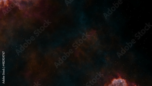 Night sky with stars. Universe. Cosmos. Galaxy. Nebula.
