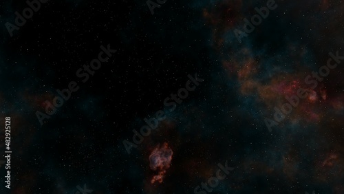 Fototapeta Naklejka Na Ścianę i Meble -  Science fiction fantasy in high resolution. Deep space nebula. star planet.