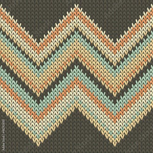 Bright zig zal lines knitting texture geometric