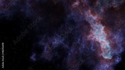 Fototapeta Naklejka Na Ścianę i Meble -  Deep space nebula with bright stars. Multicolor Starfield Infinite space. Milky way. Outer space background with stars and nebulas. Star clusters, Supernova nebula outer space background.