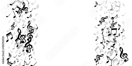 Music notes cartoon vector design. Melody