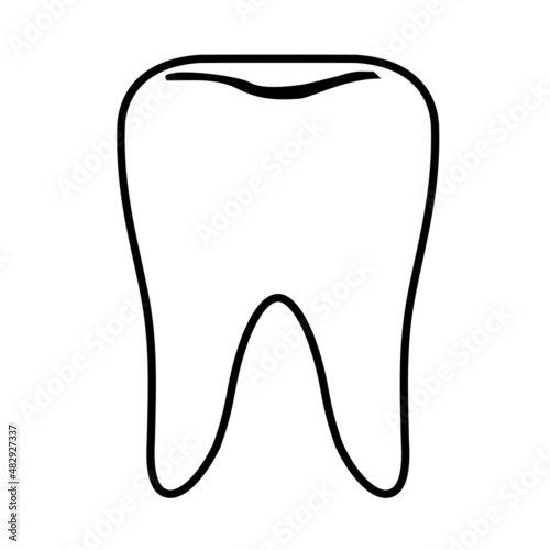 tooth icon line art