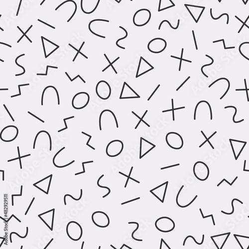 Vector minimalist geometric seamless pattern.Geometric abstract seamless pattern
