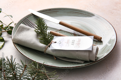 Beautiful table setting wit...