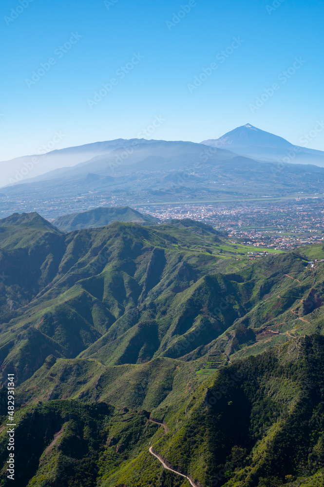 Panoramic view on green mountains of Anaga national park, North of Tenerife, Canary islands, Spain Panoramic view on green mountains of Anaga national park, North of Tenerife, Canary islands, Spain