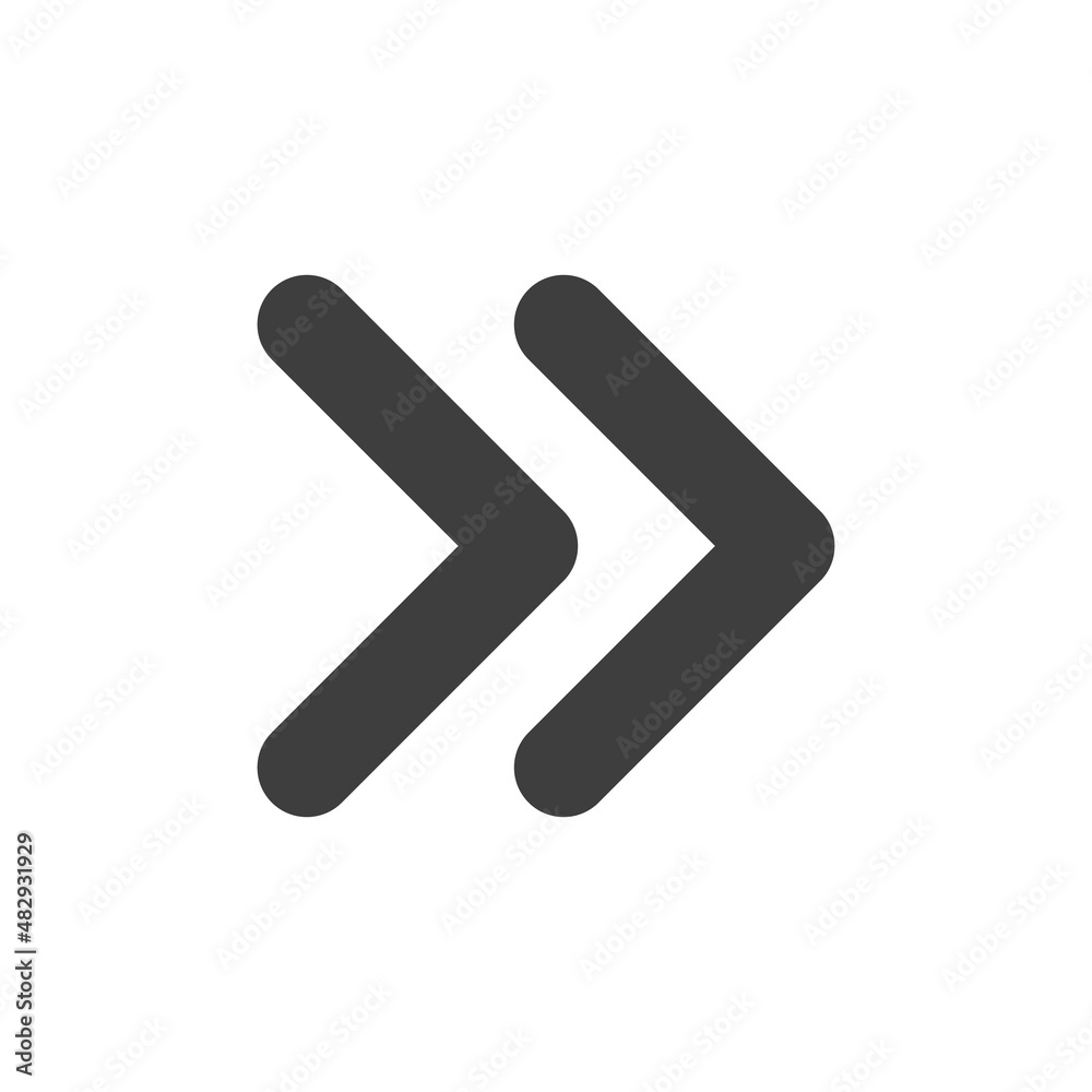 Arrow icon on a white background. Modern right arrow. Arrow icon on a white background. Modern right arrow.