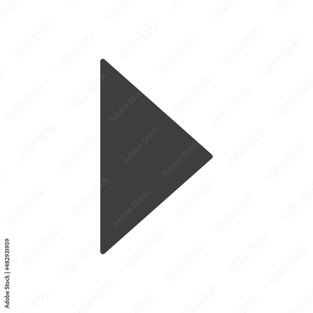 Arrow icon on a white background. Modern right arrow.