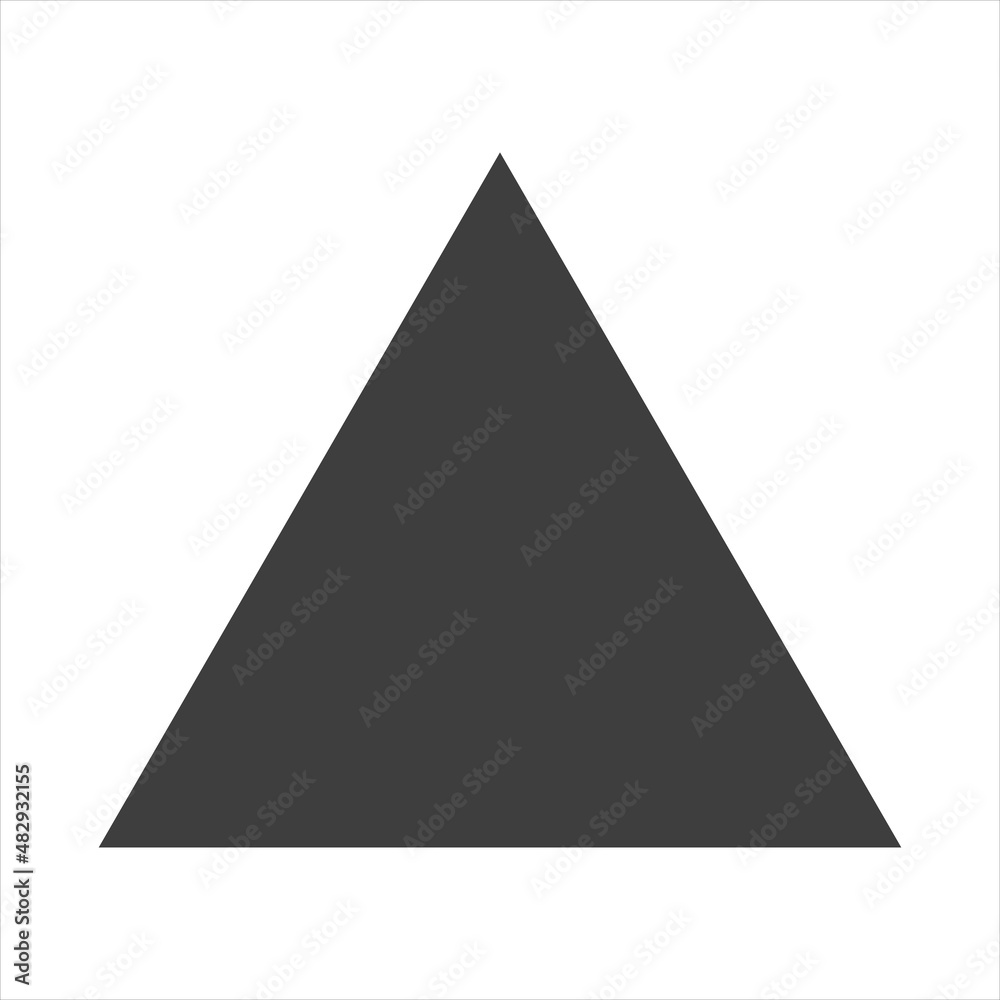 Triangle icon on a white background. Geometric triangle. Triangle icon on a white background. Geometric triangle.